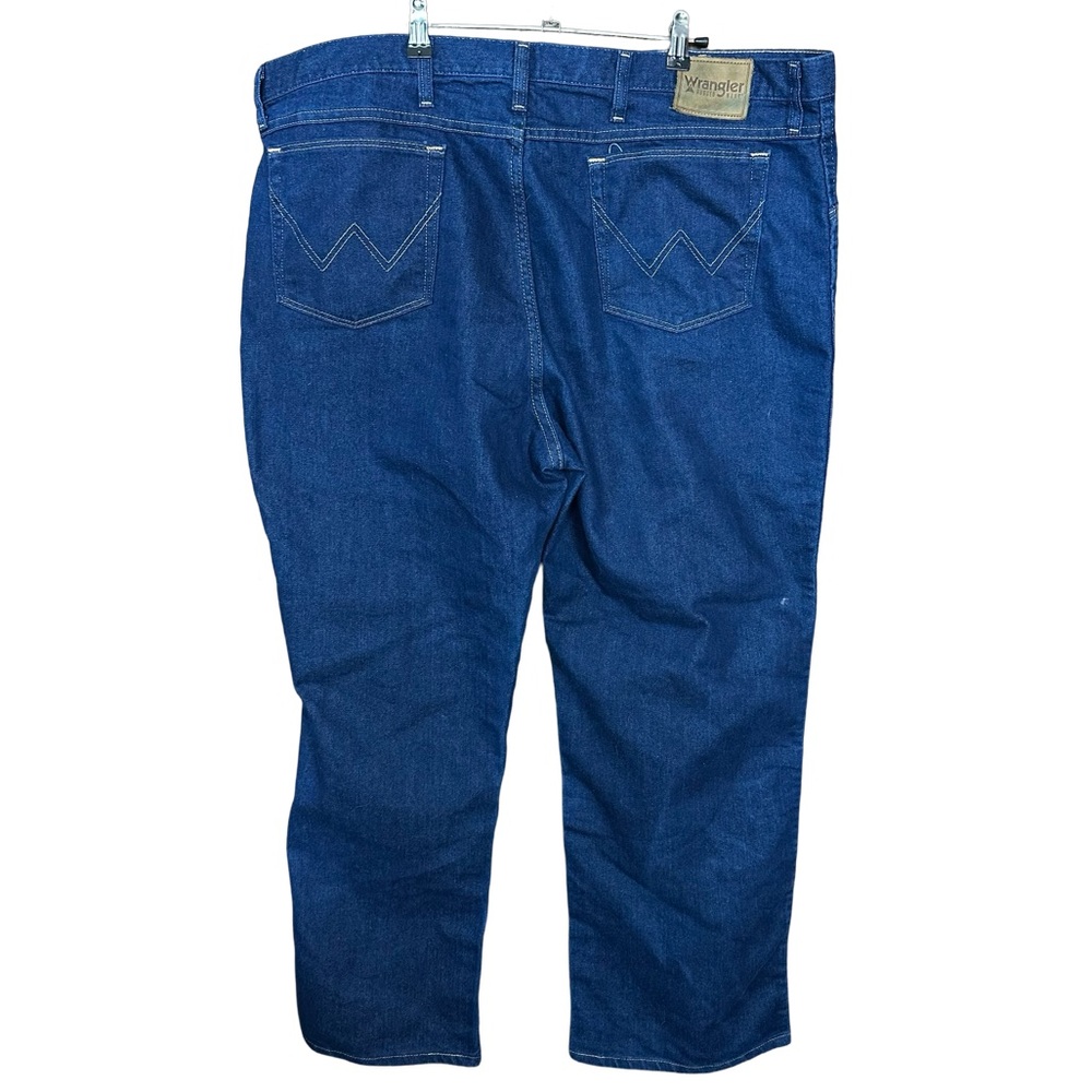 Wrangler Relaxed Fit Dark Wash Cotton Blend Denim Mens Jeans 46x30